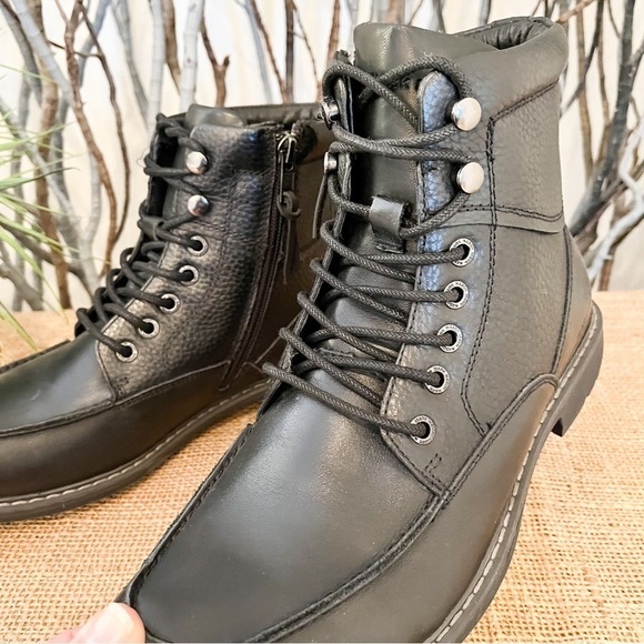 NEW Mark Nason Men’s Lace Up Black Boots Size 8 - Picture 7 of 13